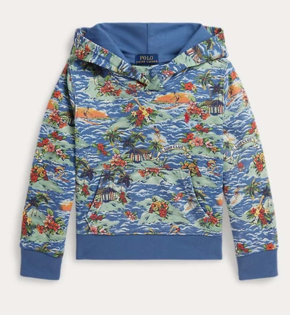 Polo Ralph Lauren Tropical-Print French Terry Hoodie Size 2